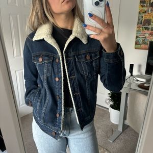 Denim Sherpa Lined Jacket